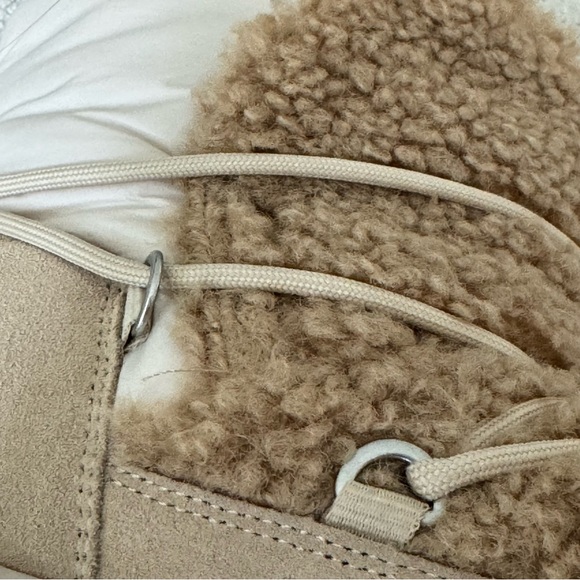 ASH MOBOO FAUX SHEARLING Lace up ankle BOOTS size 9 - Picture 7 of 9